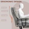 TiramisuBest 6-Vibration Point Massage Executive Office Chair, 400LBS Heated with Foot Rest, Gray - 3 of 4
