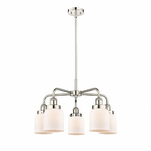 Bell - 5 Light Stem Hung Chandelier In Art Deco Style-14.75 Inches Tall and 23 Inches Wide - 1 of 1