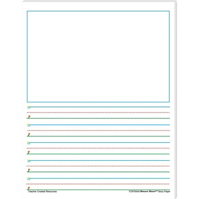 Teacher Created Resources Smart Start Story Paper, Grade 1 to 2, 5/8 Inch Rule, 8-1/2 x 11 Inches, 360 Sheets