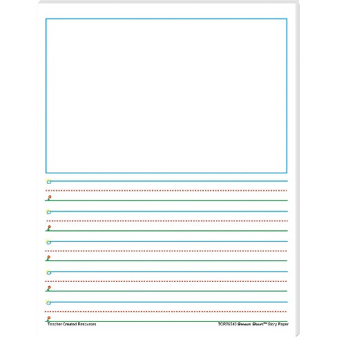 Teacher Created Resources Smart Start Story Paper Grade 1 To 2 5 8 Inch Rule 8 1 2 X 11 Inches 360 Sheets Target