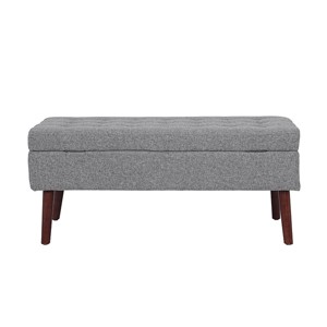 GlasFlength Ottomans and Benches Modern Storage Bench with Elegant Design for Bedroom Entryway Living Room, Gray, 43.3"*17.7"*18.9" - 1 of 4