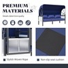 Cesicia 4-Piece Gray Patio Sofa Set With Canopy, Side Table, And Cushions for Backyard, Porch, Poolside - 2 of 4