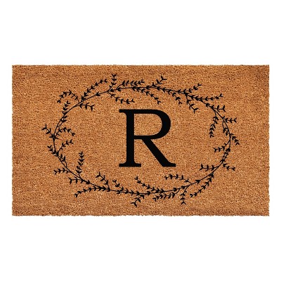 Calloway Mills Rustic Leaf Vine Monogrammed Doormat 36 In. x 72 In.