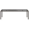 Garden Dining Table Brown 98.4 x 39.4 x 29.5 in Poly rattan - 3 of 4