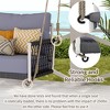 Okak 2-Person Patio Swing Bench with Cushions&Chains,Large Rattan Hammock Swing Sofa for Courtyard,Garden&Poolside,650LBS Capacity - 2 of 4
