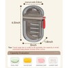 Aoibox Travel Soap Case with Lid, Leakproof Soap Container for Bathroom, Shower, Gym, Camping, Outdoor Activities - Transparent Black - 4 of 4