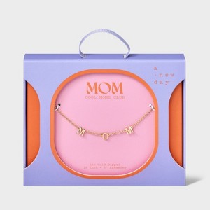 14K Gold Dipped "Mom" Station Necklace - A New Day™ Gold - 1 of 4