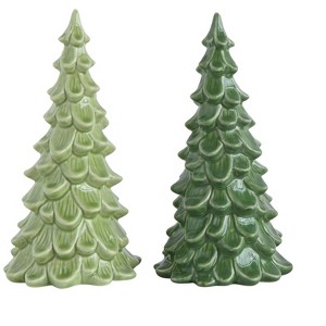 Storied Home Stoneware Tree, Set of 2 Colors - 1 of 3