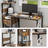 Grungis Office Desk with Storage Shelves and Power Outlet,Small Desk  with USB Ports Charging Station,Computer Desk for Home Office,Company - 4 of 4
