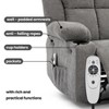 Manual Recliner Chair,Ergonomic Overstuffed Breathable Fabric Reclining Chair with Side Pockets - 4 of 4