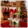 Angel Sar 54 Inch Christmas Themed Cat Tree, Multi-Level Cat Tower with 2 Condos & Plush Perches, Holiday Cat Furniture for Indoor Cats - 3 of 4