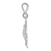 Black Bow Jewelry 14k White Gold Polished Sea Turtle Pendant - 2 of 4