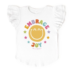 The Juniper Shop SmileyWorld Embrace Joy Flutter Sleeve Tee - 1 of 4