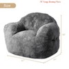 Bean Bag Chair, 51" Comfy Beanbag Chairs for Adults & Kids w/ High-Density Foam Filler, Sofa Chair w/ Armrests, Soft Plush Lounge Floor Chair - 2 of 4