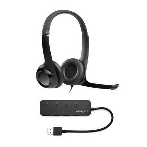 Usb Headset H390 With Cancelling Mic And 4 Port Usb Hub : Target
