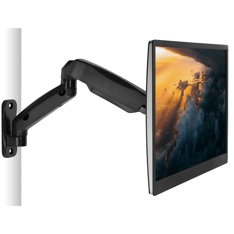 Mount-It! Wall Mount Monitor Arm, Full Motion Gas Spring Arm Fits 13 - 32 Inch Screens with 75 or 100 VESA Patterns, Camper RV Compatible, 2 of 11