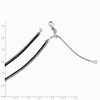 Black Bow Jewelry 2mm 14k White Gold & Black Plated 2 Strand Cyclone Necklace, 16-18 In - 2 of 4