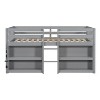 CAVINAS Twin Size Modern Bunk Bed with Two-Tier Shelves & LED Light,Pine Wood Bed Frame for Bedroom,Kids Room - 4 of 4
