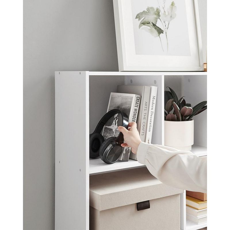 VASAGLE Bookshelf, Bookcase, Book Shelf, Storage Shelf, with 11 Storage Compartments, White, 4 of 6