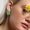 SOHI Women's Kelly Green The Tactile Stud Earrings - 3 of 4