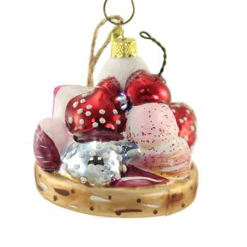 Christmas Ball Ornament - Snowflakes w/Red Berries (D1005)