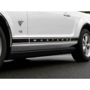 QAA Is Compatible With 2005-2009 Ford Mustang 6 Piece Stainless Rocker Panel Trim, Lower Kit, 3.5" Width TH45351 - 1 of 4