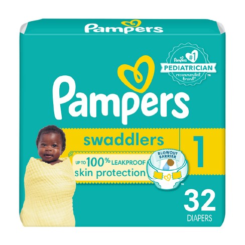 Naar de waarheid Shuraba nerveus worden Pampers Swaddlers Active Baby Diapers Jumbo Pack - Size 1 -32ct : Target