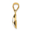 Black Bow Jewelry 14k Yellow Gold & Enamel Domed Black & White Soccer Ball Pendant, 12mm - 2 of 4