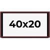 PosterPalooza | Panoramic Shadow Box 1.5" Depth Brown Picture Frame - UV Acrylic, Backing, Hanging Hardware - 2 of 4