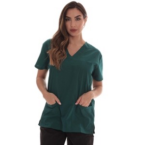 Just Love Solid Scrub Top for Women with Pockets and V-Neck - Comfortable and Professional Medical Uniform - 1 of 3