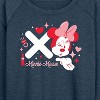 Women's - Disney - Xo Minnie Mouse Lightweight French Terry Wide Neck Long Sleeve Shirt - 2 of 4
