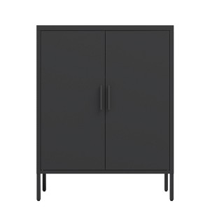 Metal Storage Cabinet with Doors and Adjustable Shelves, Freestanding Sideboard Buffet Cabinets, Utility Cabinet Accent Cabinet for Living Room - 1 of 4