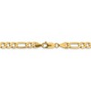 Black Bow Jewelry Men's 6.25mm, 14k Yellow Gold, Flat Figaro Chain Necklace - 3 of 4