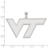 Black Bow Jewelry 14k White Gold Virginia Tech Hokies NCAA Extra Large Pendant - 2 of 3