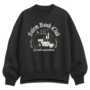 Women's Instant Message Salem Book Club Oversized Fleece Crew