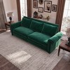 APRILSOUL 3-in-1 Velvet Convertible Sleeper Sofa with Nailhead Trim and Rolled Arm, King Pull Out Sofa Bed - 3 of 4