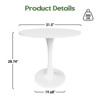 Kumasinova Modern 31.5" Round Dining Table,Small Kitchen Table with Pedestal Base for 2-4 People,Dining Room Table for Kitchen,Living Room,Office - 2 of 4