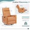 FURNIinspire Accent Chairs Swivel Accent Chair Living Room Chairs with Extra Large Footrest, High Back, Upholstered Seat Brown, 29.13"*30.31"*40.16" - 3 of 4