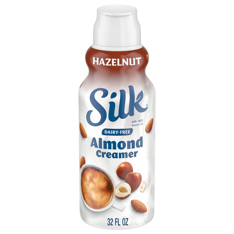 Silk Toasted Hazelnut Almond Milk Coffee Creamer - 1qt Bottle, 1 of 8