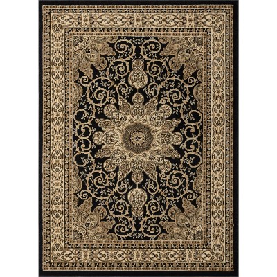 Luxe Weavers Floral Border Medallion Area Rug