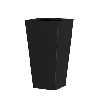 Lirago 1.25 ft. H x 1.25 ft. W Black Rectangular Metal Raised Garden with Trellis Elevated Planter