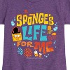 Girls' - Spongebob Squarepants - Spongebob: The Search For Squarepants Sponges Life For Me Fitted Short Sleeve Graphic T-Shirt - 2 of 4