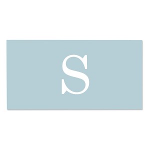 Personalization Mall Simple Initial Personalized Beach Towel, Powder Blue - 1 of 2