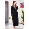 ADR Women's Robe Plush Fleece with Hood, Full Length Hooded Bathrobe Woman - 3 of 4