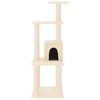 vidaXL Cat Tree Cream Engineered wood, plush, sisal Medium Durable - 3 of 4