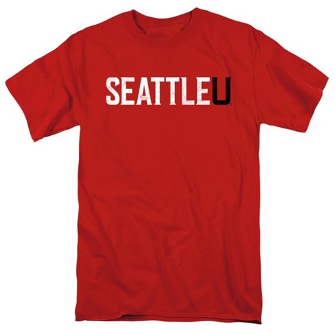 Seattle University Official Distressed Primary Adult T-Shirt, Red - image 1 of 4