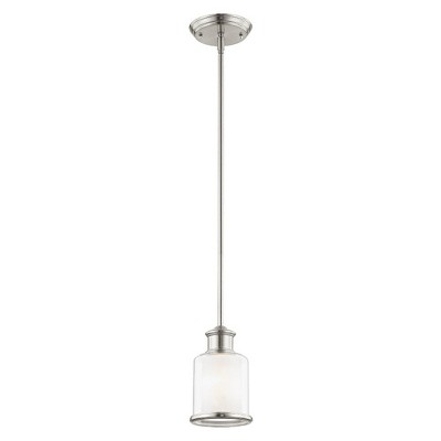 Livex Lighting Middlebush 1 - Light Pendant in  Brushed Nickel