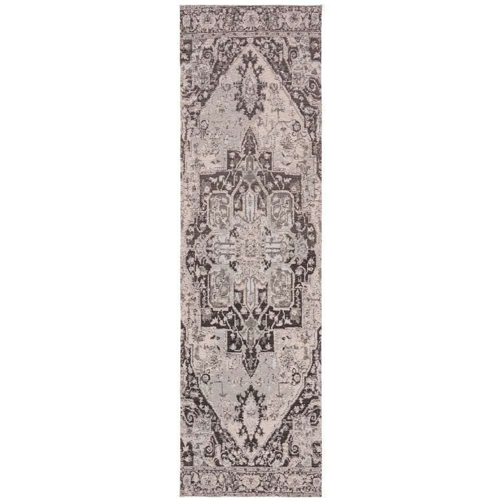  Runner Loomed Medallion Rug Anthracite