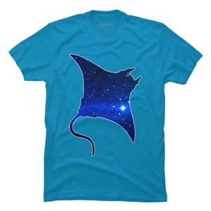 Men's Design By Humans Space Manta Ray By Shrenk T-Shirt - 1 of 3