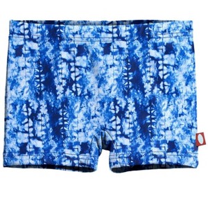 City Threads USA-Made Girls UPF 50+ Printed Swim Boy Shorts - 1 of 4